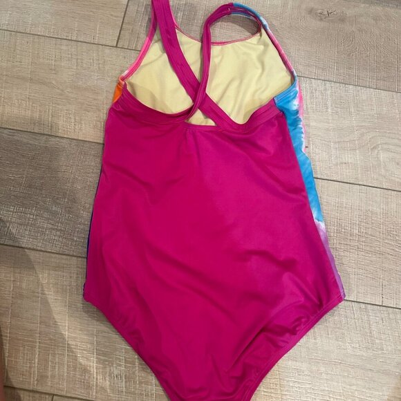 LANDS END GIRLS SIZE 14 TIE DYE ONE PIECE SWIM SUIT - Picture 4 of 5